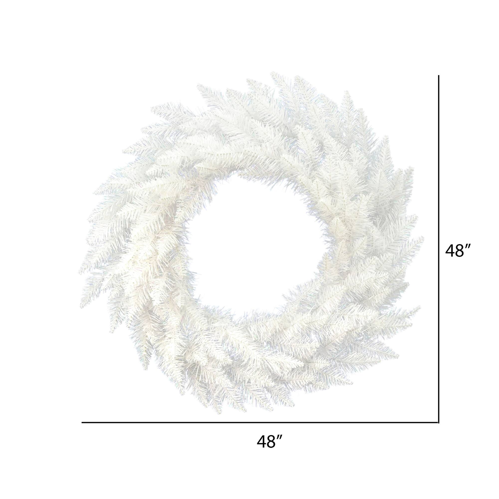 48" Sparkle White Spruce Christmas Wreath